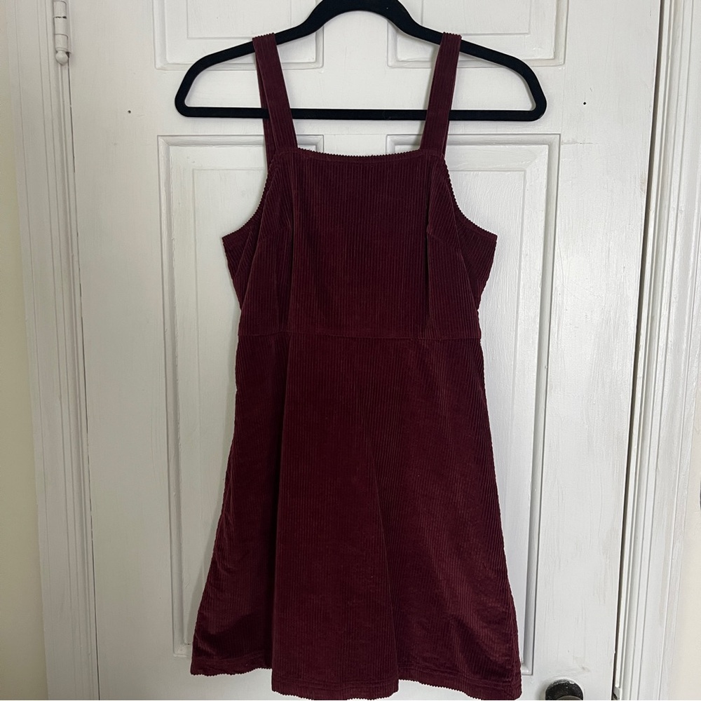American Eagle Outfitters Burgundy Corduroy Dress